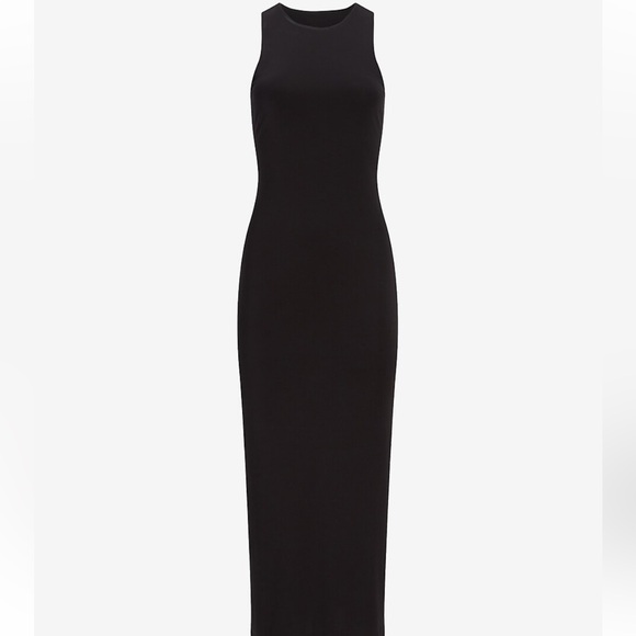 EXPRESS Body Contour High Neck Back Cutout Maxi Dress - Picture 2 of 6